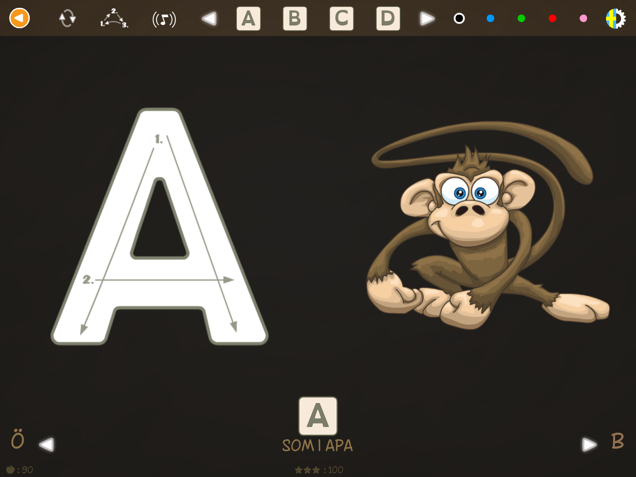 ABC med Yeti är en pedagogisk app där barn lär sig bokstäver, alfabetet, läsa och skriva genom lekfulla övningar.